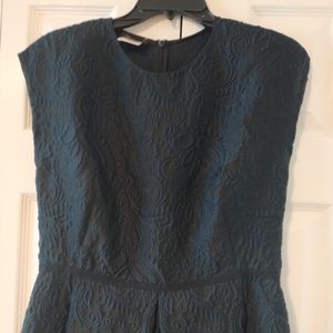 Les Copaines Sleeveless Jacquard Dress